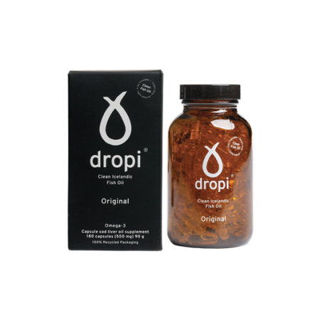 Dropi Original ulei din ficat de cod, 180 capsule